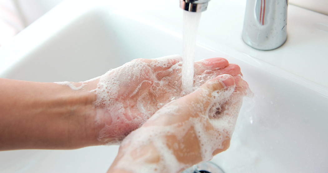 Wash hands before you clean your classes