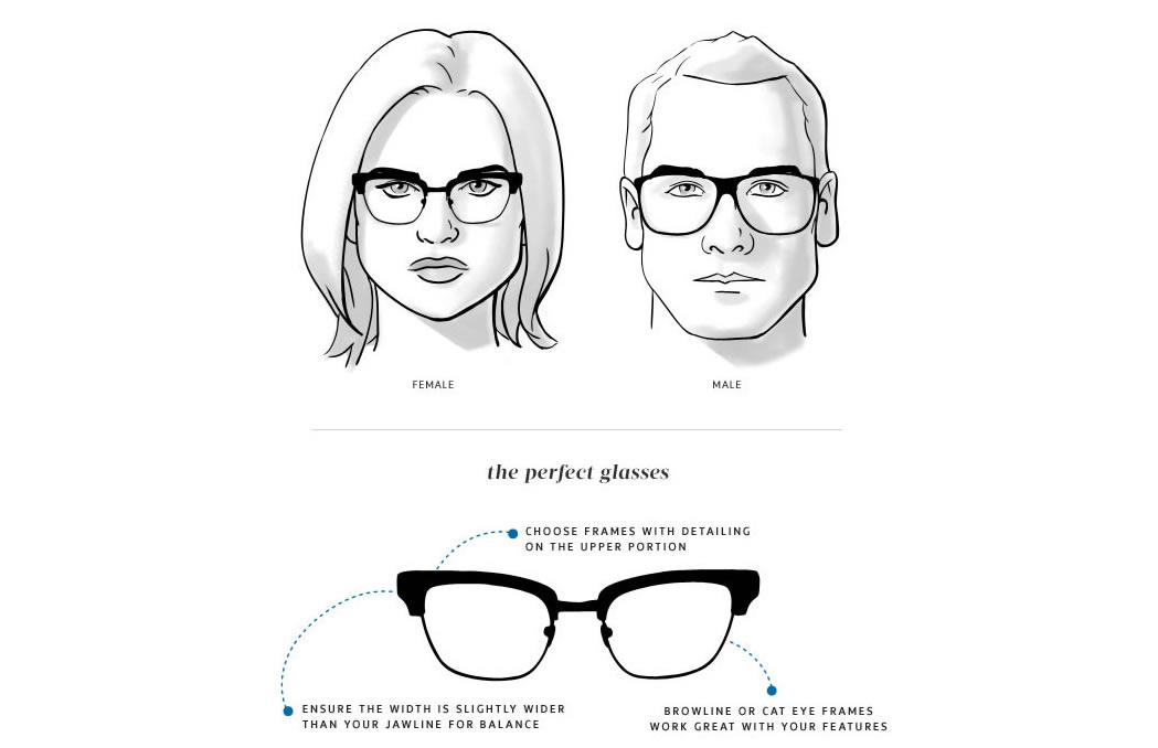 trianglefaceshapeglassesguide Clearly Blog Eye Care & Eyewear Trends