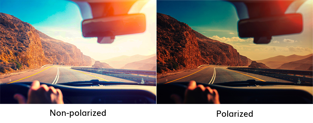 Polarized vs. non-polarized lens