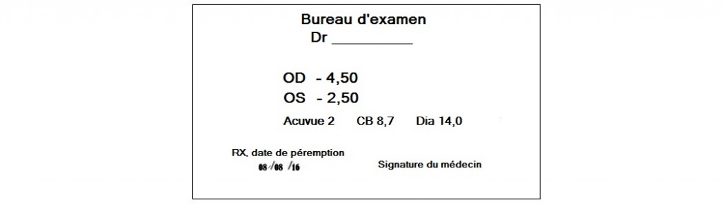 Comment lire votre ordonnance de lunettes et de verres de contact