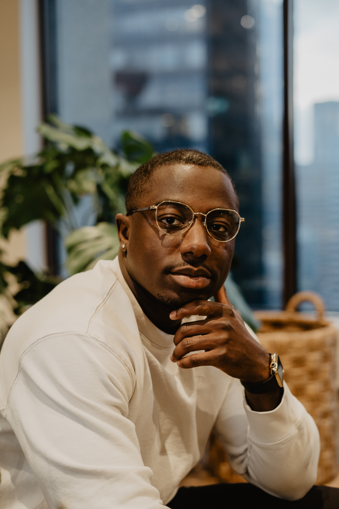 Man wearing pair of glasses bought online