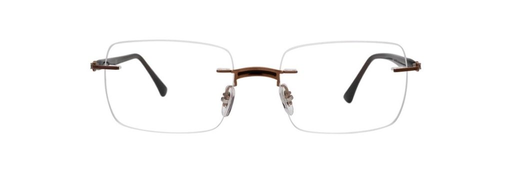 Rimless square Ray-Ban glasses frames