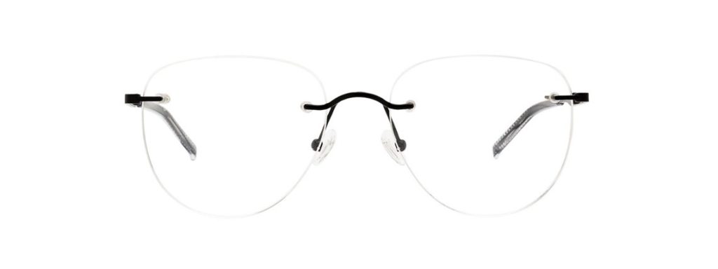 Round rimless glasses frames
