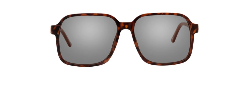 a pair of brown tortoiseshell oversized square sunglasses