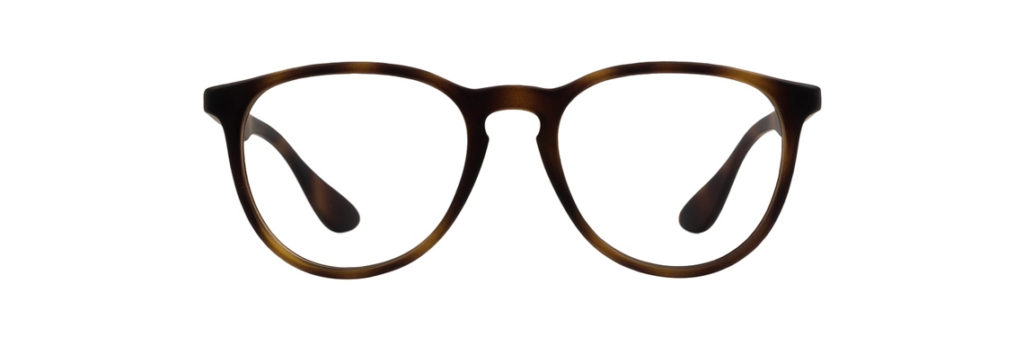 round tortoiseshell glasses frames in a dark colour