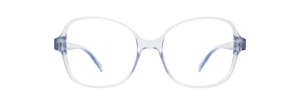 oversized round clear frame glasses