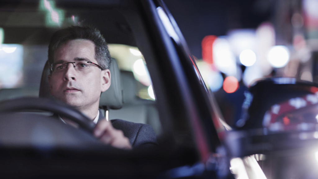 What makes night driving difficult?