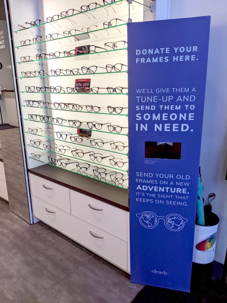 Glasses donation box