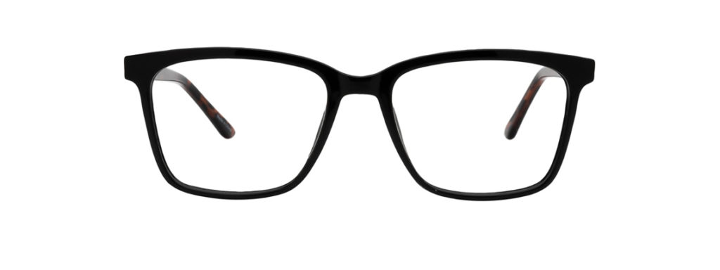 Black rectangular glasses frames