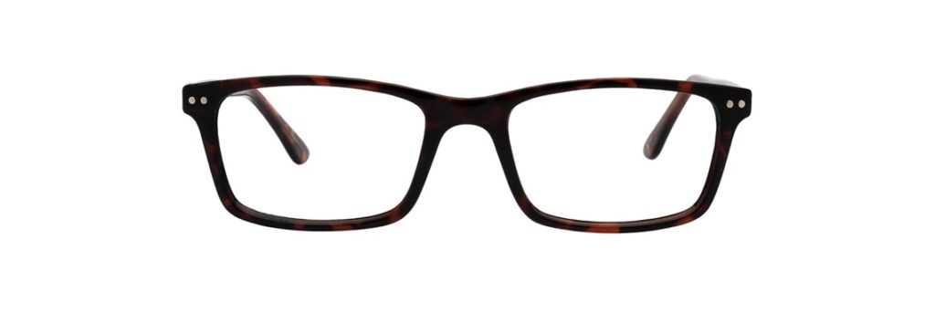 Tortoiseshell rectangular glasses frames