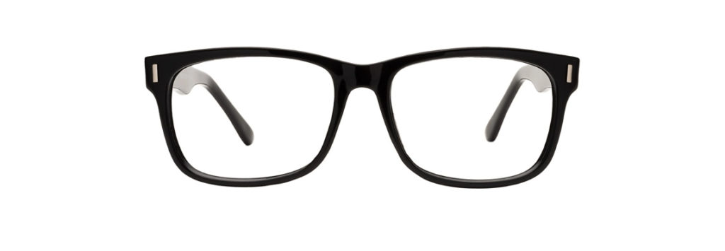 Black rectangular glasses frames