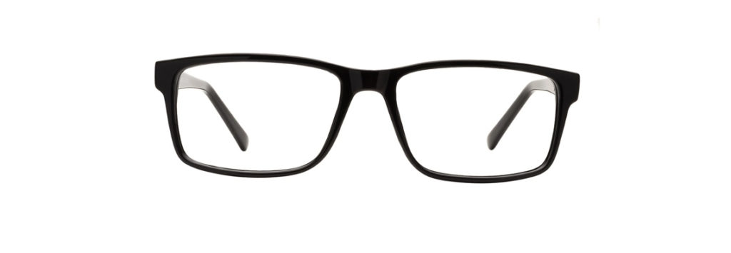 Black rectangular glasses frames