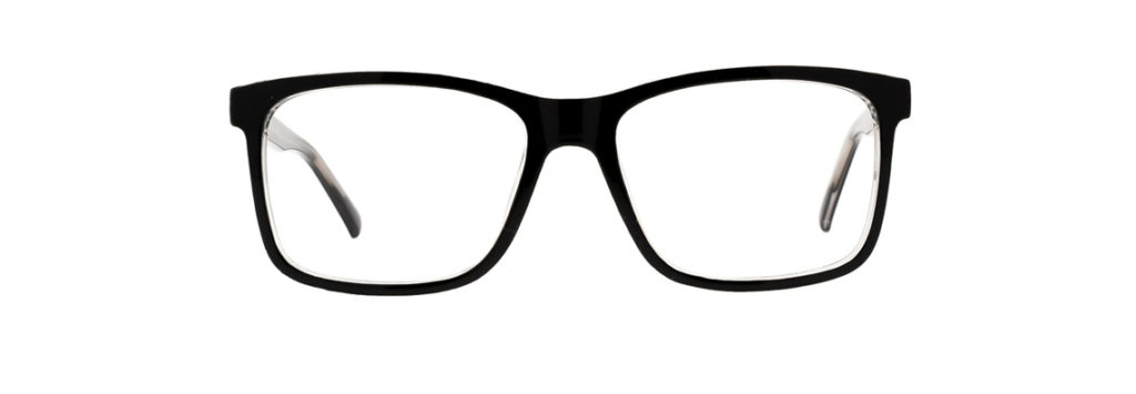 Black rectangular glasses frames