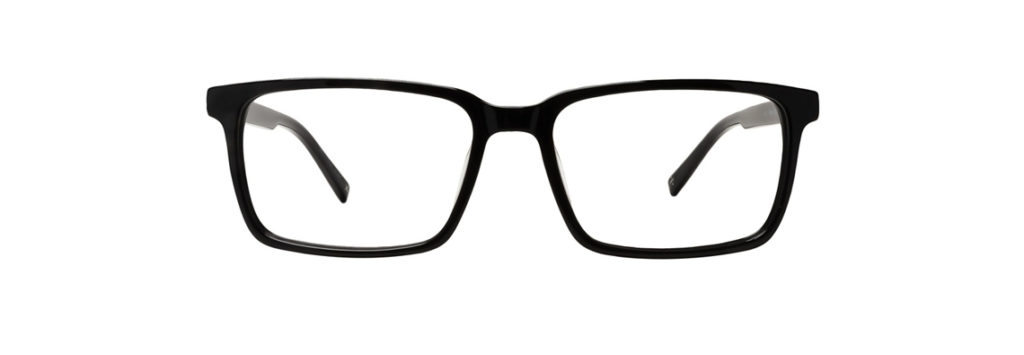 Black rectangular glasses frames