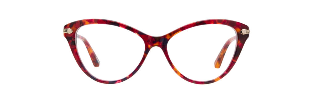 Red cat-eye glasses frames