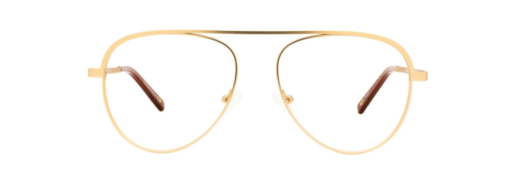 Aviator gold glasses frames