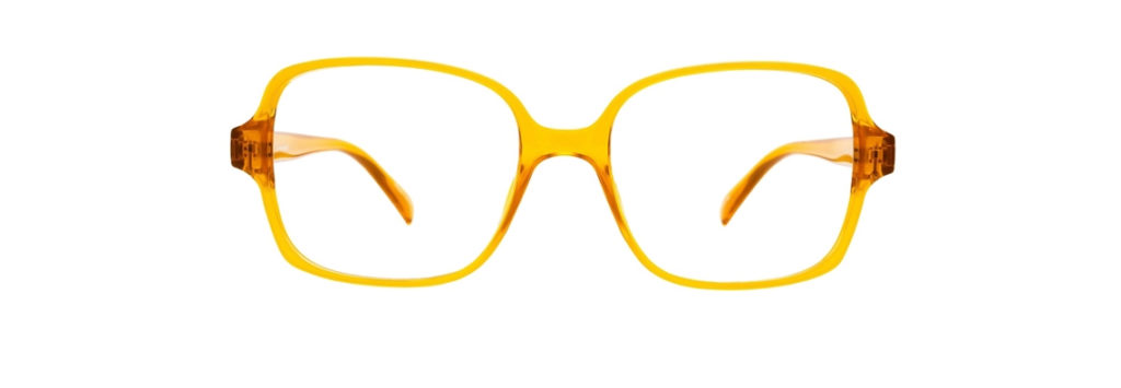 Yellow oversized glasses frames